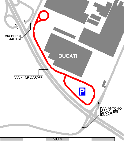 Borgo Panigale, Ducati proving ground: layout no longer operational